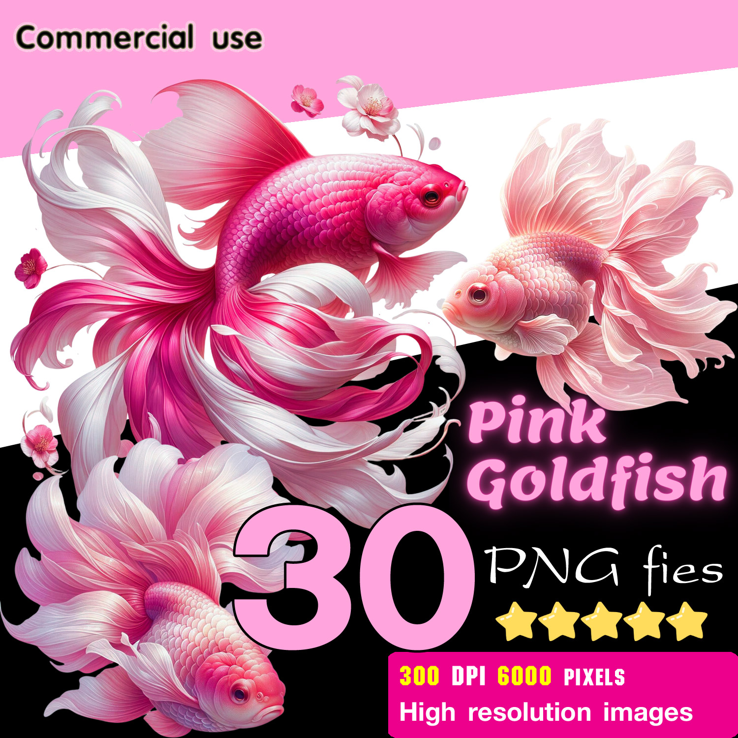 Pink Goldfish Clipart